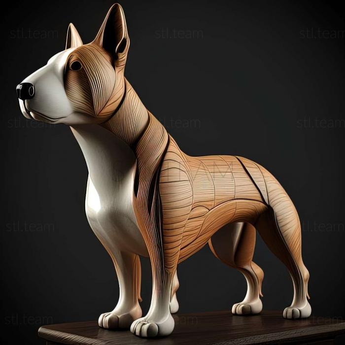 3D model Bull Terrier dog (STL)